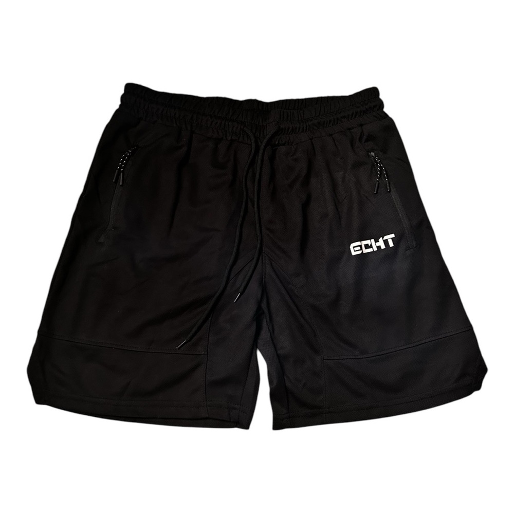 ECHT Black Athletic Shorts with Elastic Waistband